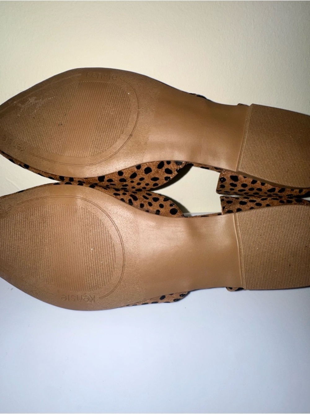 NWT Kensie Leopard Print Pointed D'Orsay Flats Brown/Black - Picture 9 of 10